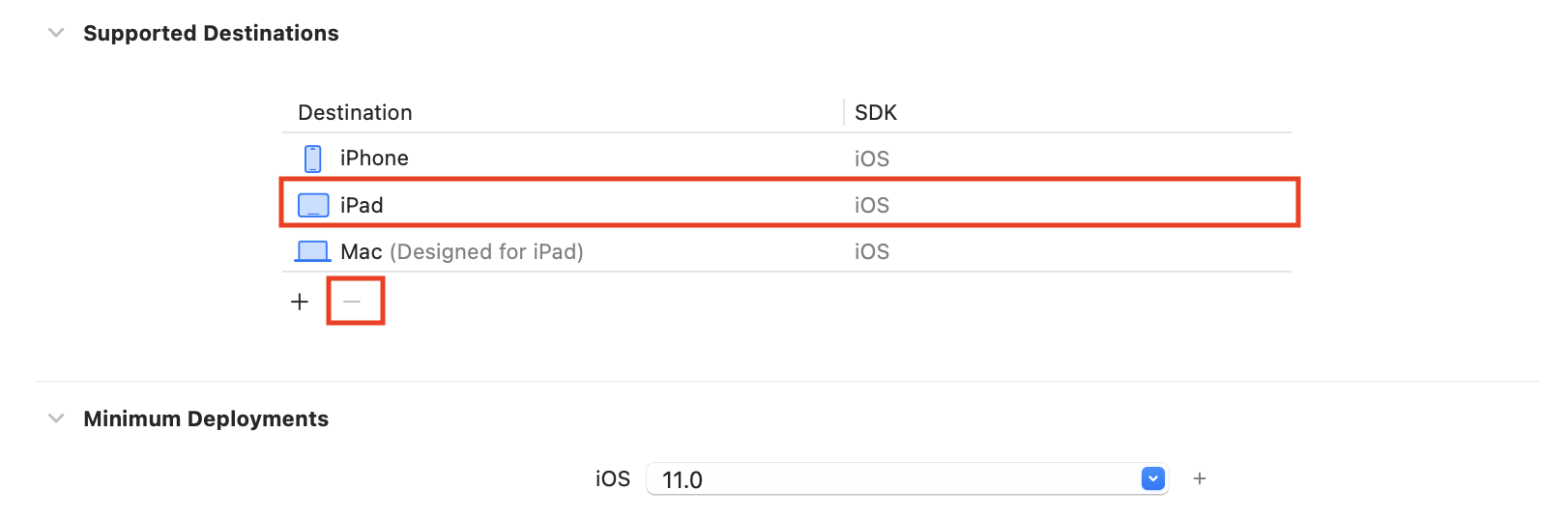 デバイスの制限設定