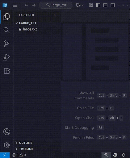 巨大ファイルのプレビュー機能