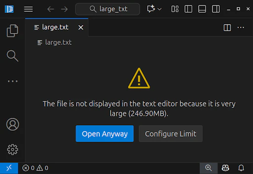 巨大ファイル読み込みエラー