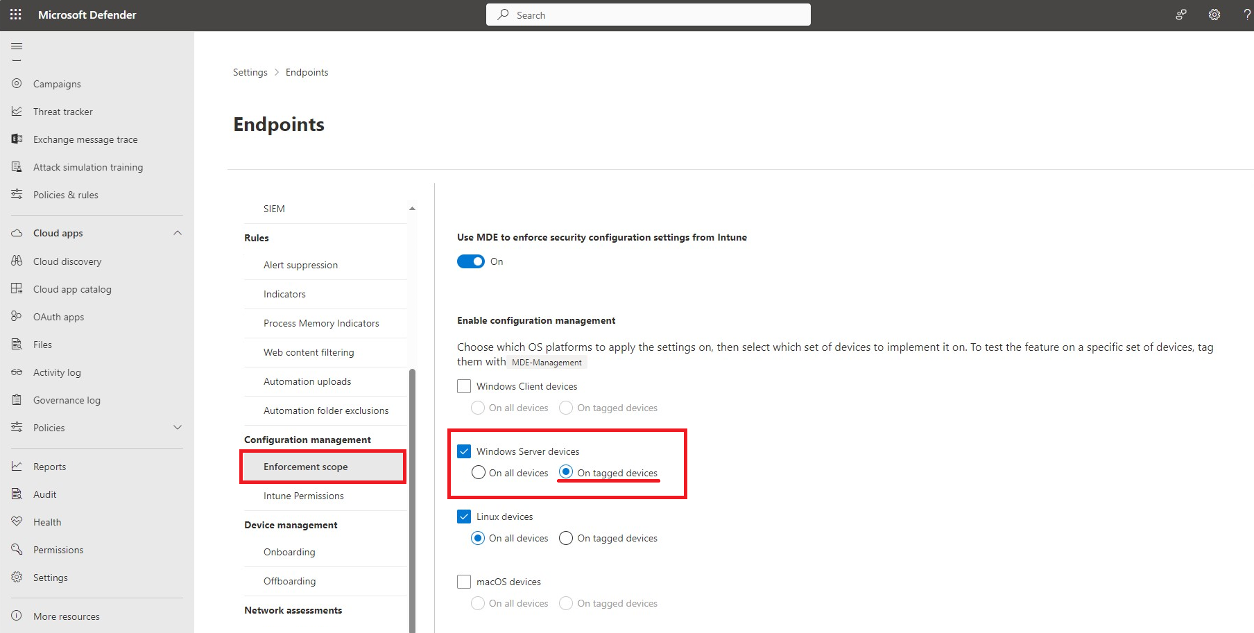 Enforcement scope 設定で「On tagged devices」を選択 Picture3 - コピー.png
