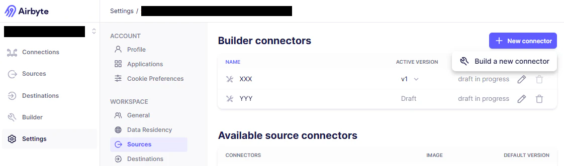 Cloud版のコネクタ追加画面