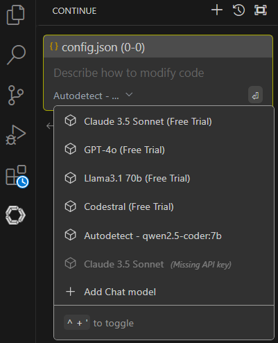 Continue_Ollama_select_qwen_coder