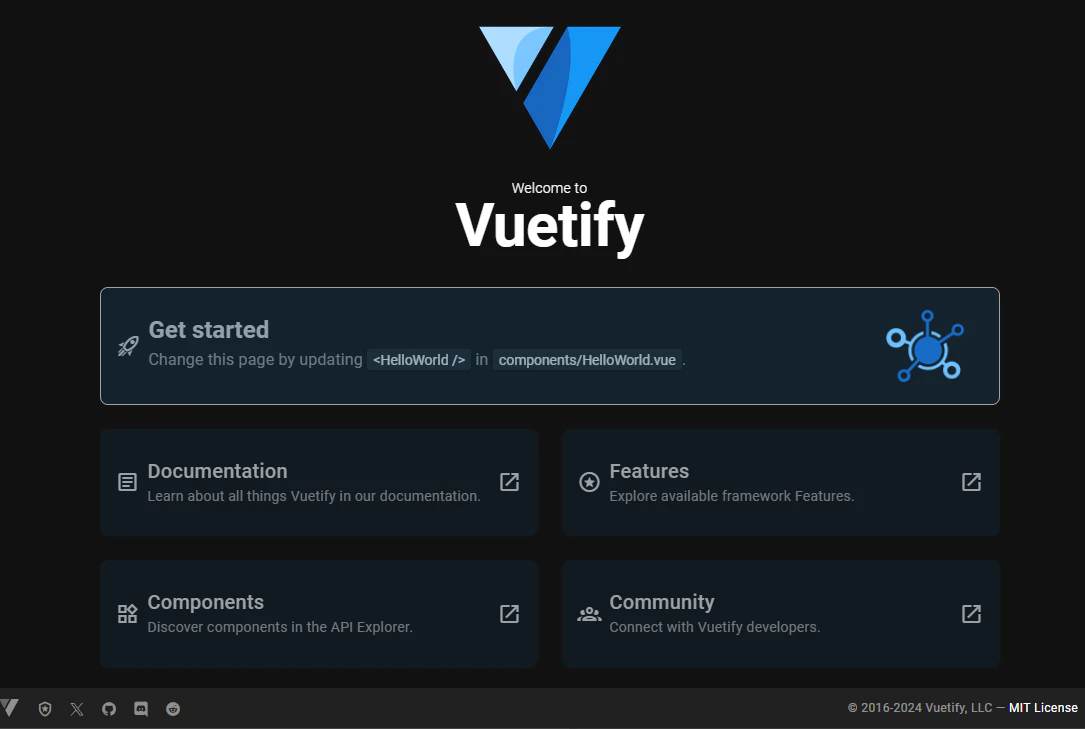 Vuetify表示