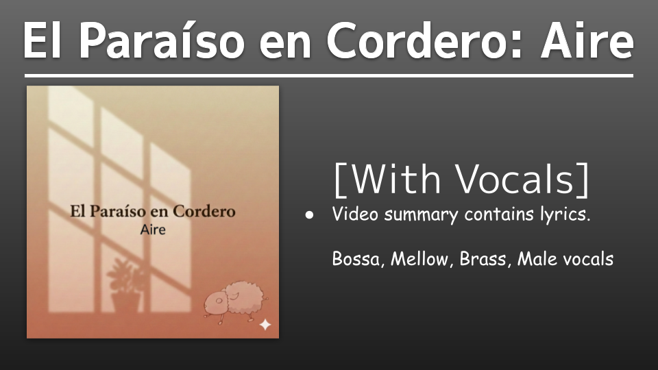 02 YouTubeサムネイル & 再生中の画像 Suno AI _ El Paraíso en Cordero_ Aire 2nd.png