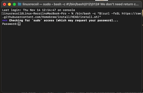 brewPassWordターミナルスクショ