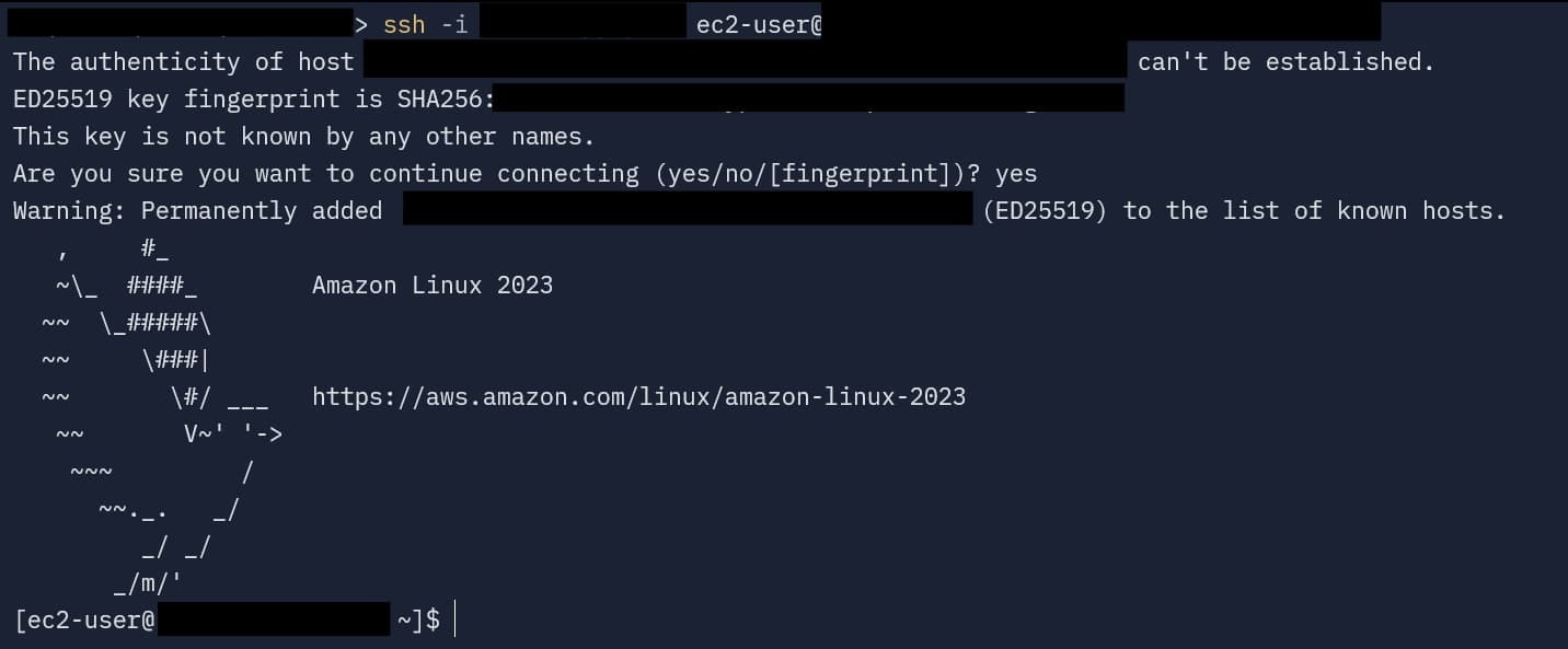 EC2インスタンス接続成功