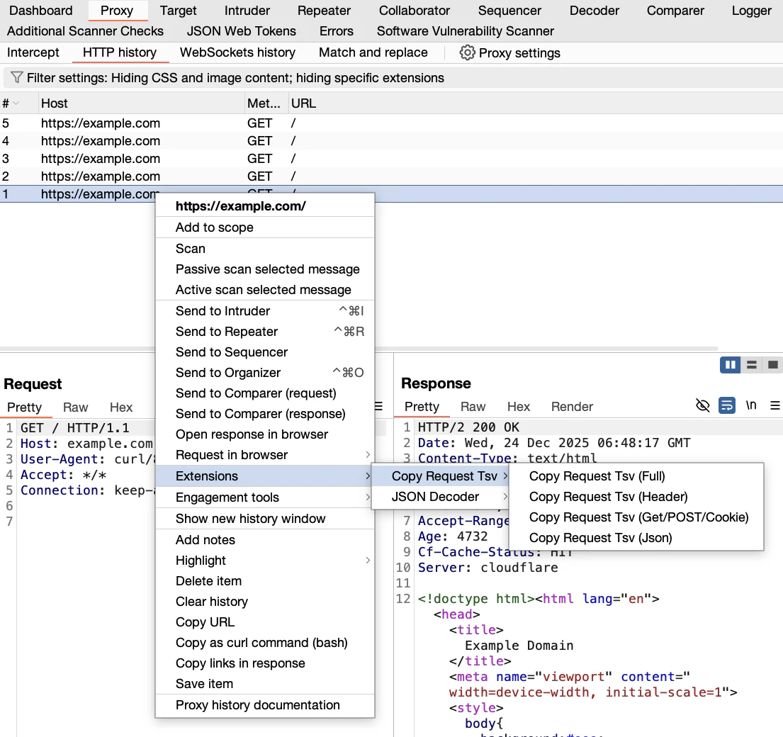 拡張機能画面の例