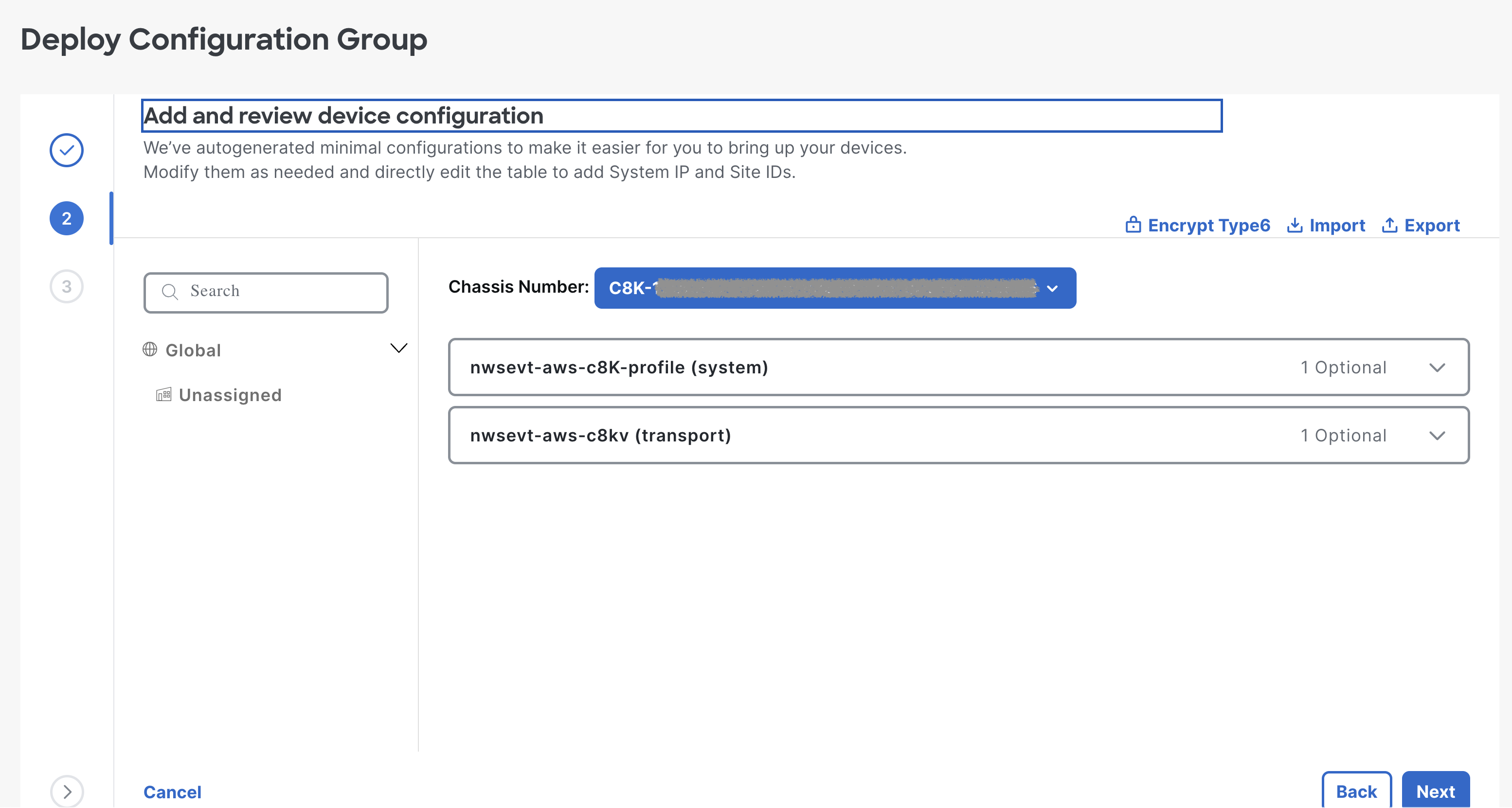Deploy Configuration Group 2