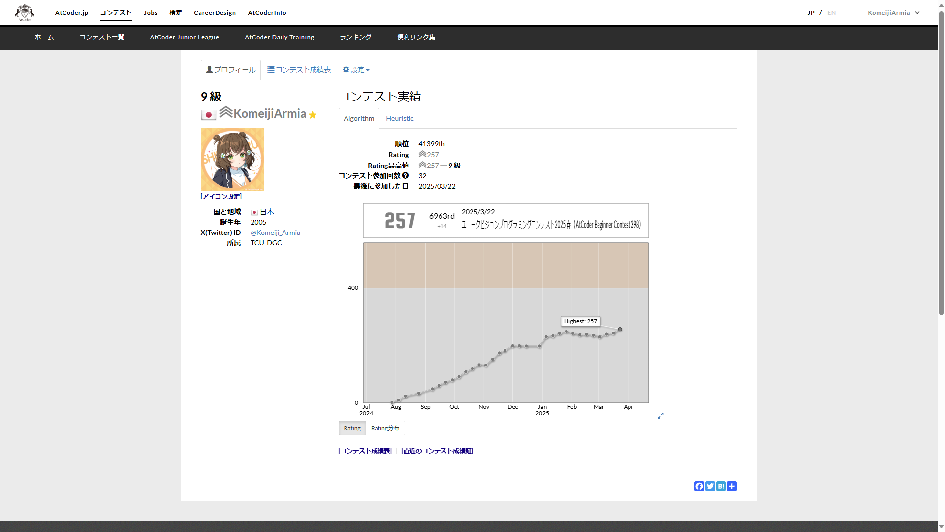 KomeijiArmia - AtCoder および他 109 ページ - 学校 - Microsoft Edge 2025_03_27 17_19_53.png