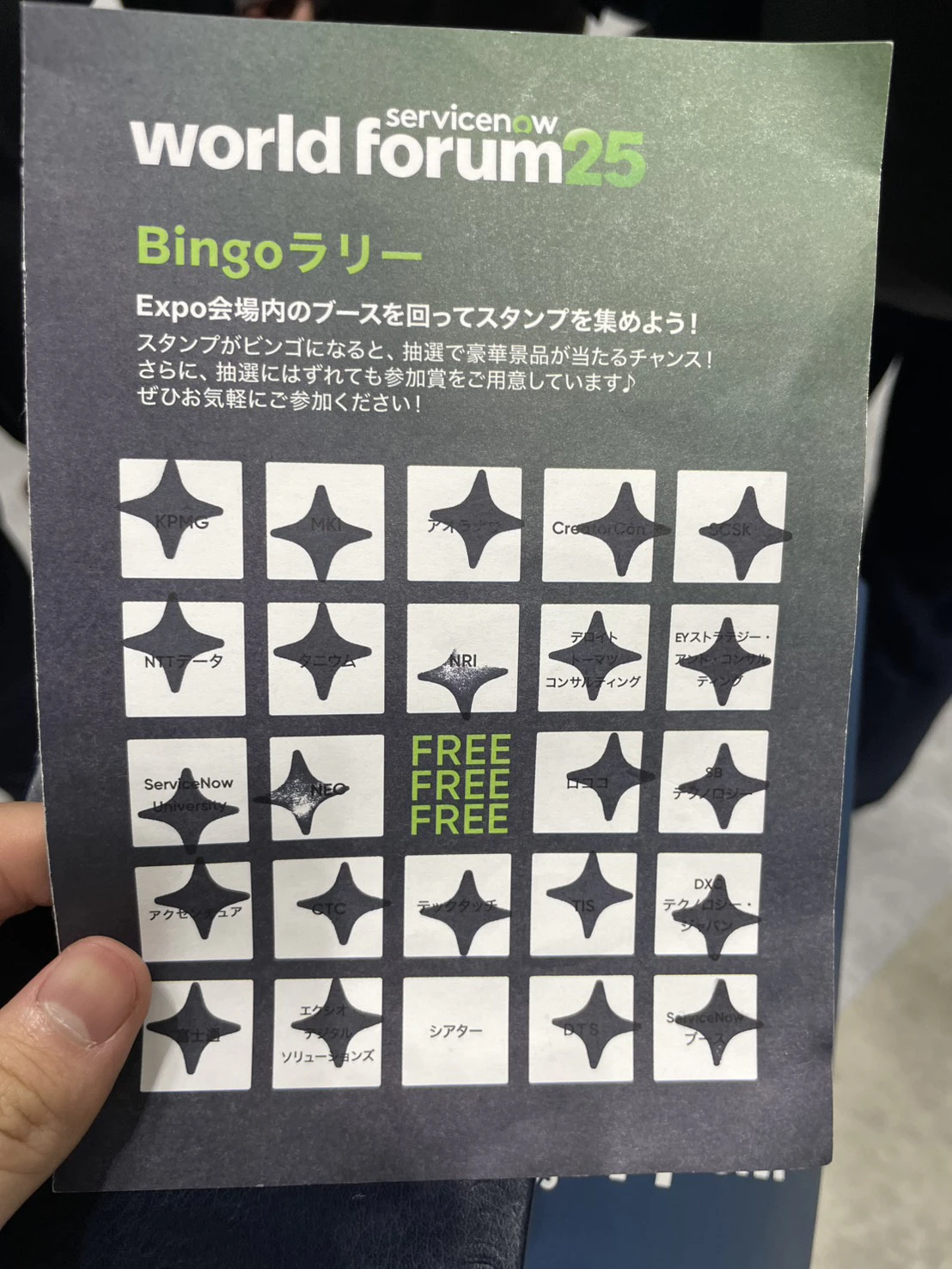 ServiceNow Bingo Card