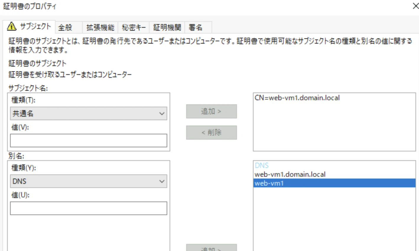 共通名とSAN