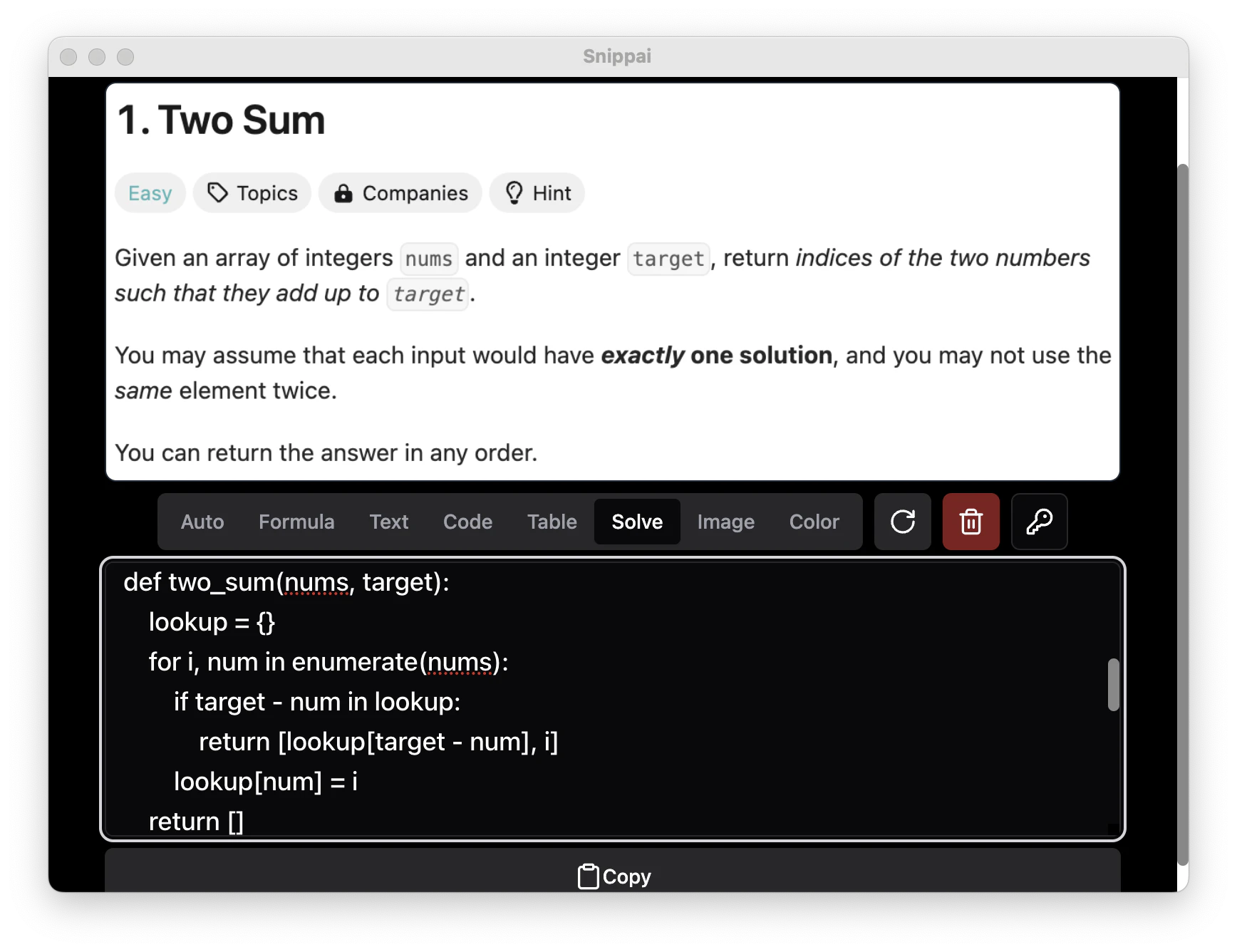 Coding problem
