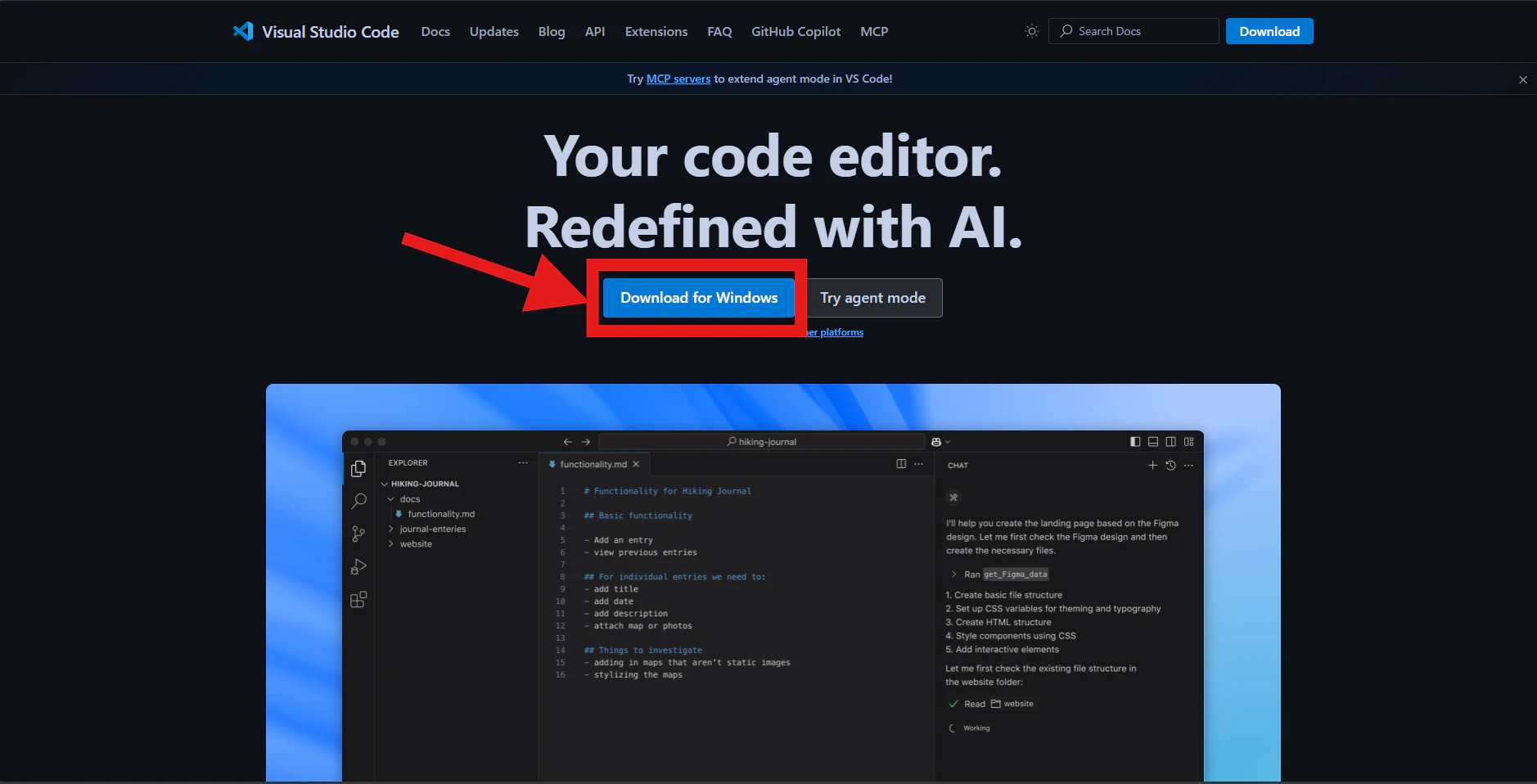 Visual Studio Code Download Screen