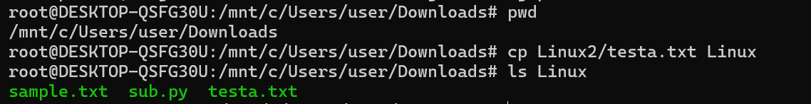 cpコマンド実行結果