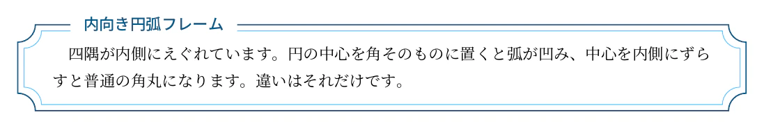 内向き円弧フレーム