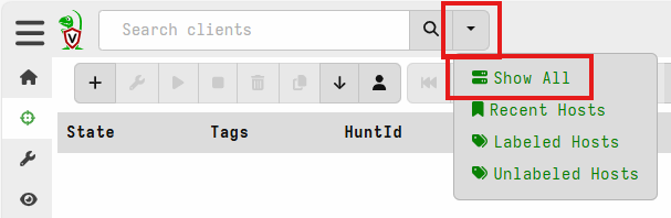 クライアントを指定