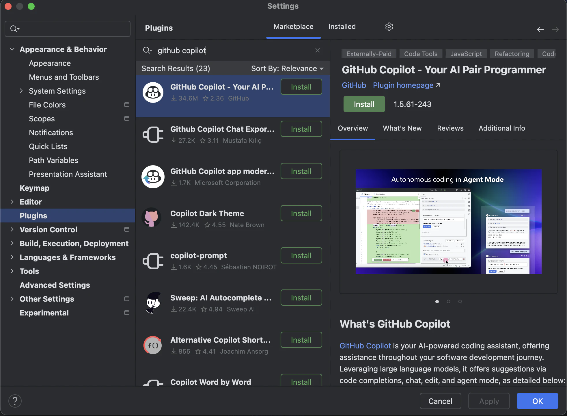 Android Studio に GitHub Copilot プラグインをインストールする