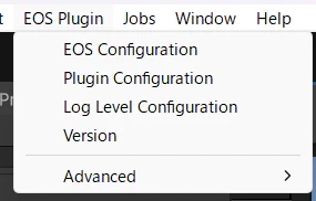 EOS Configuration画面