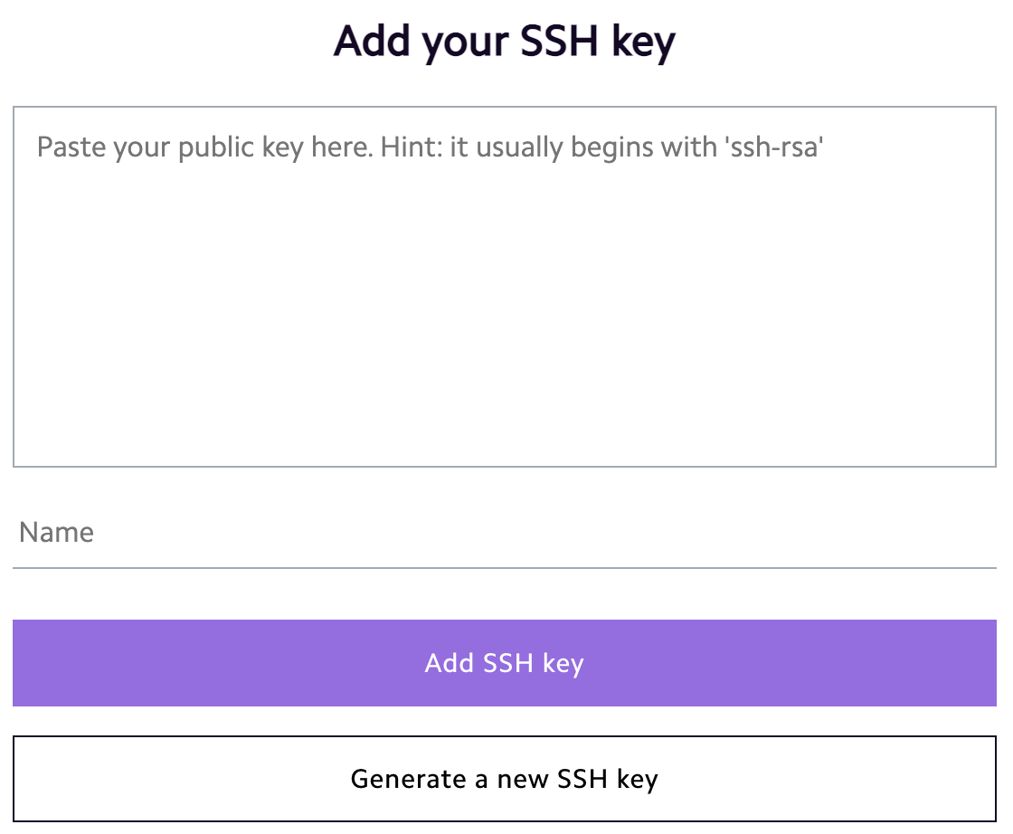 Generate a new SSH key