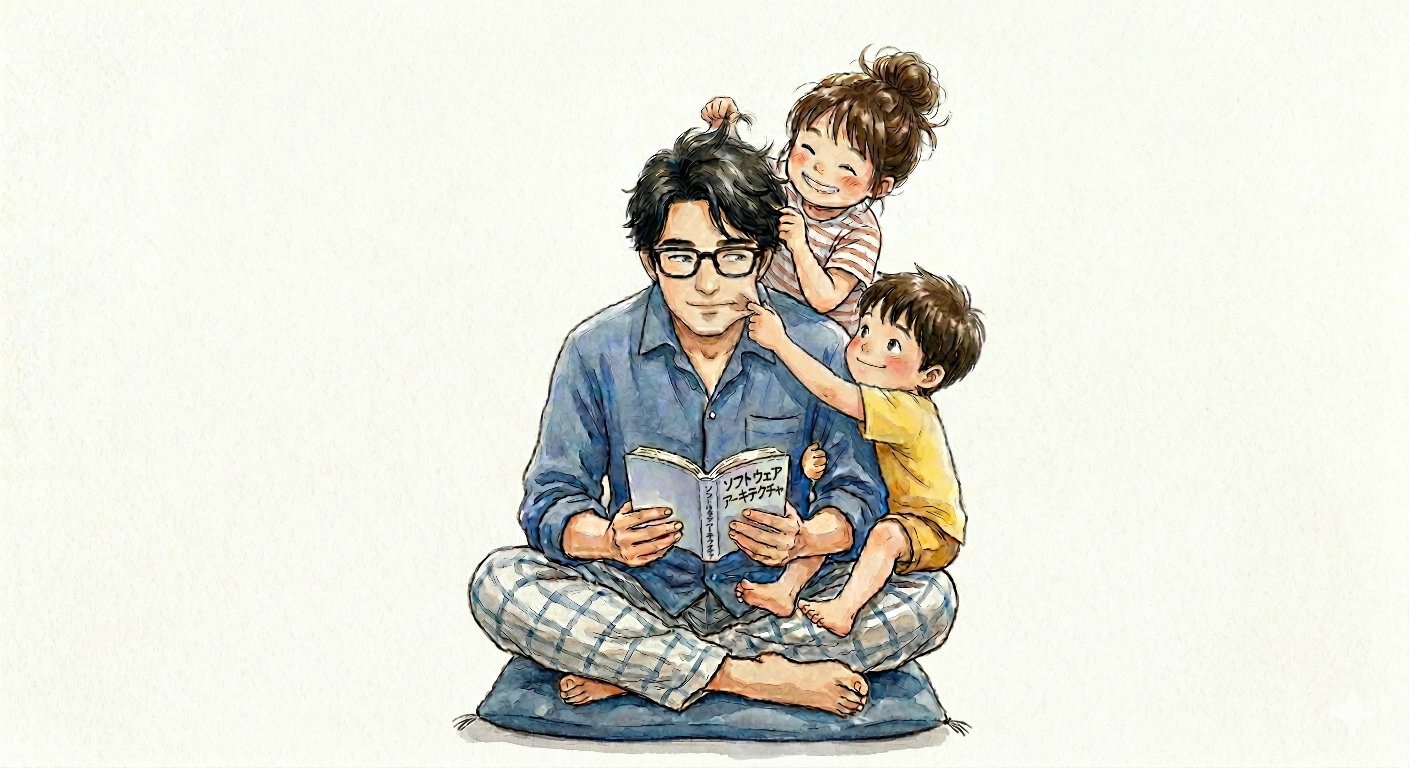 寝転んで本を読むイメージ