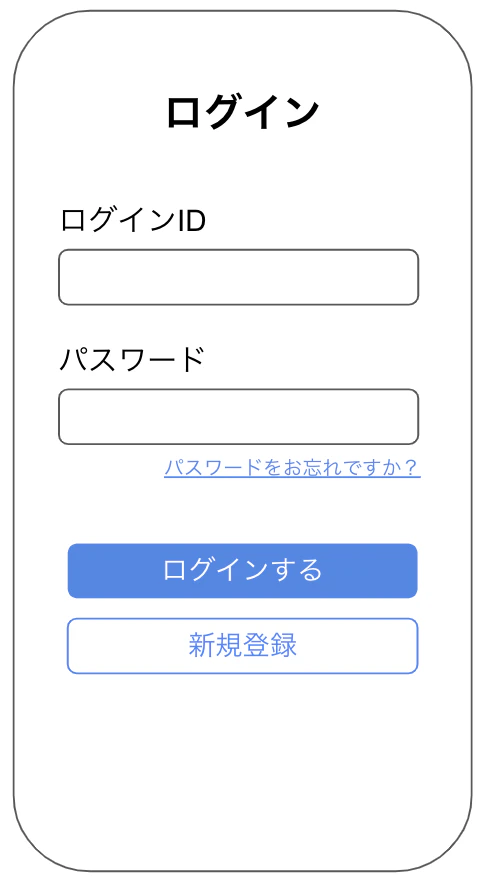 完成イメージのログイン画面