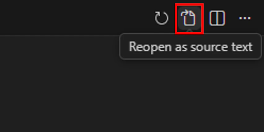 Reopen as source text