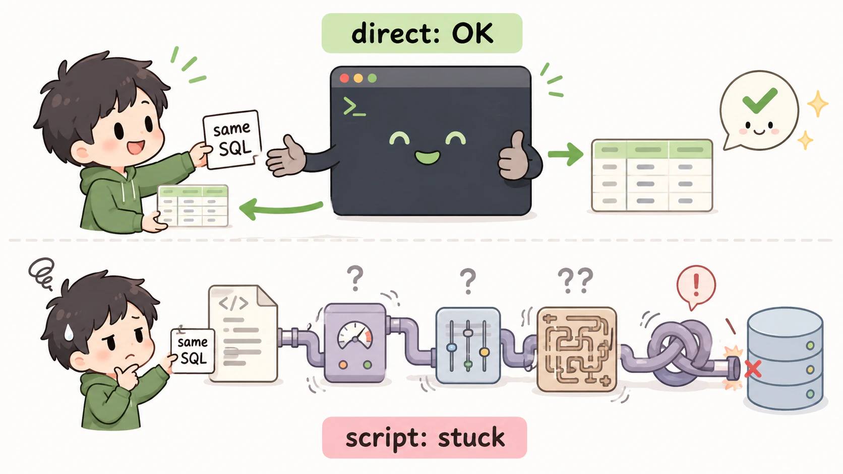 direct-ok-vs-script-stuck.png