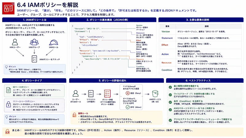 6.4 IAMポリシー