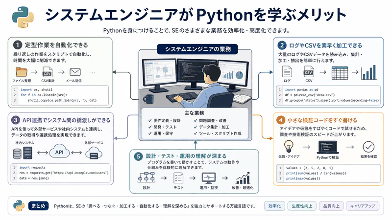 図004 システムエンジニアがPythonを学ぶメリット