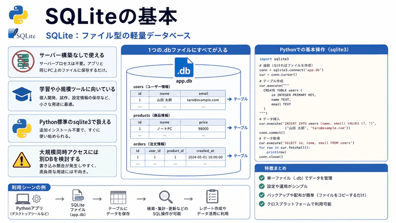 図117 SQLiteの基本