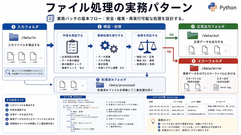 図070 ファイル処理の実務パターン