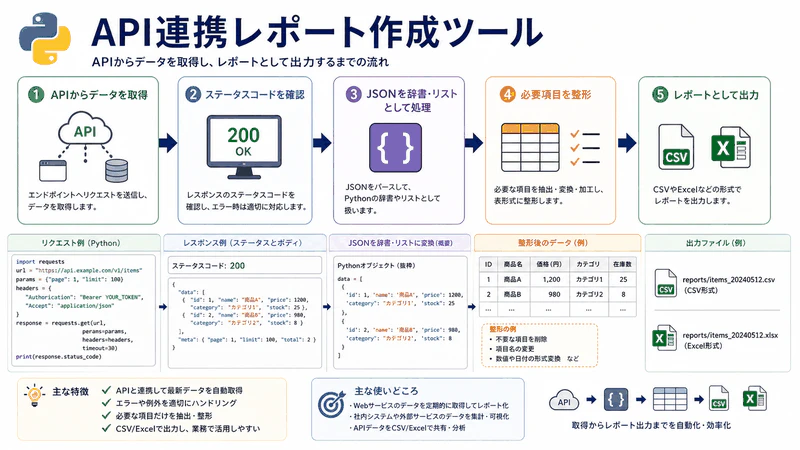 図157 API連携レポート作成ツール