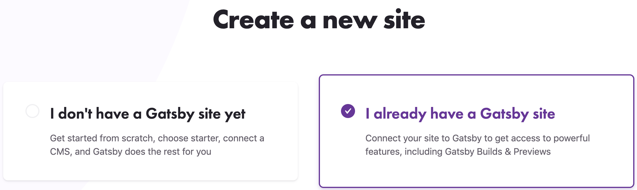 create a new site