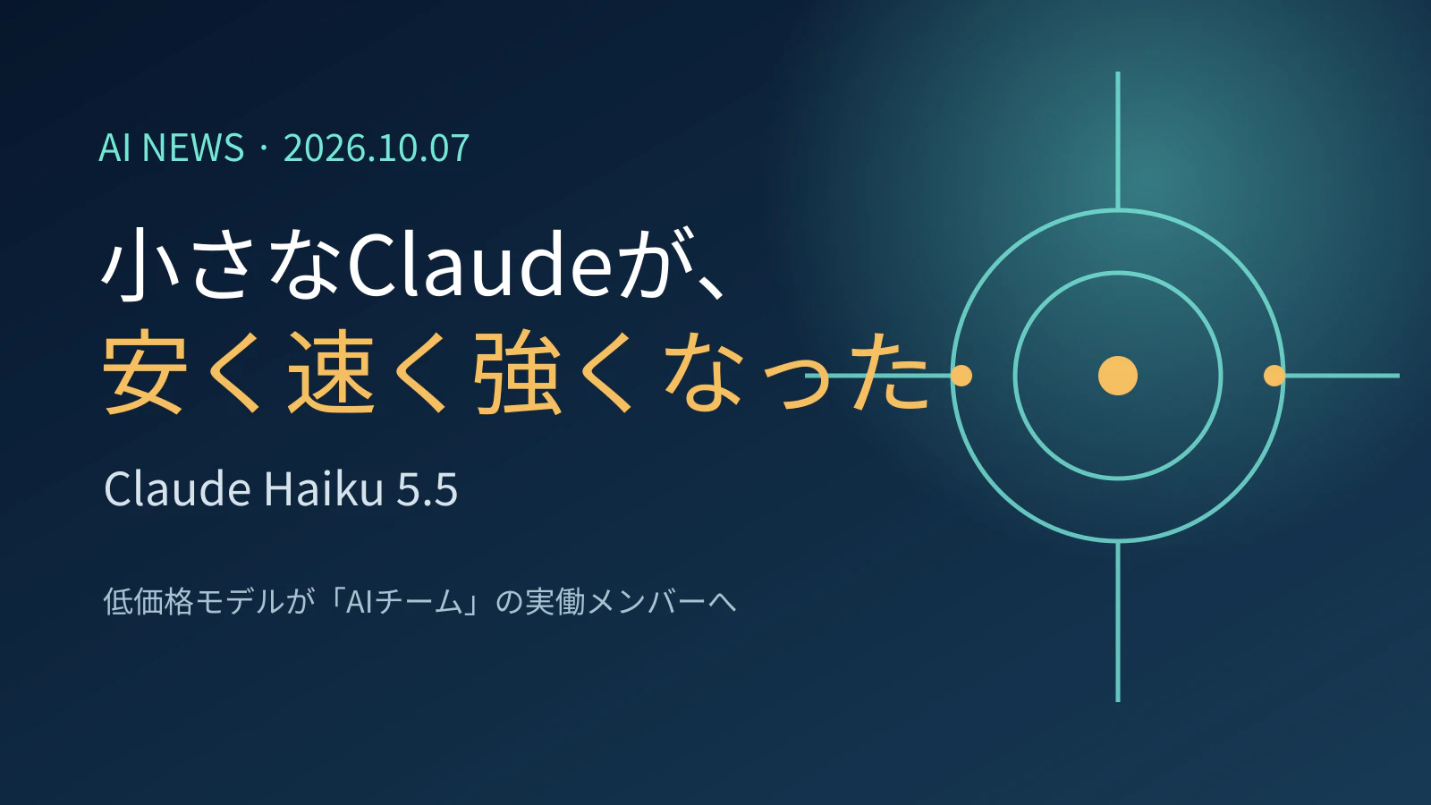 サムネイル:Claude Haiku 5.5