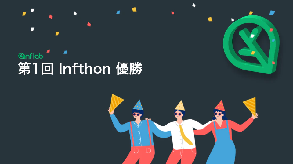 Infthon 1位の記念写真