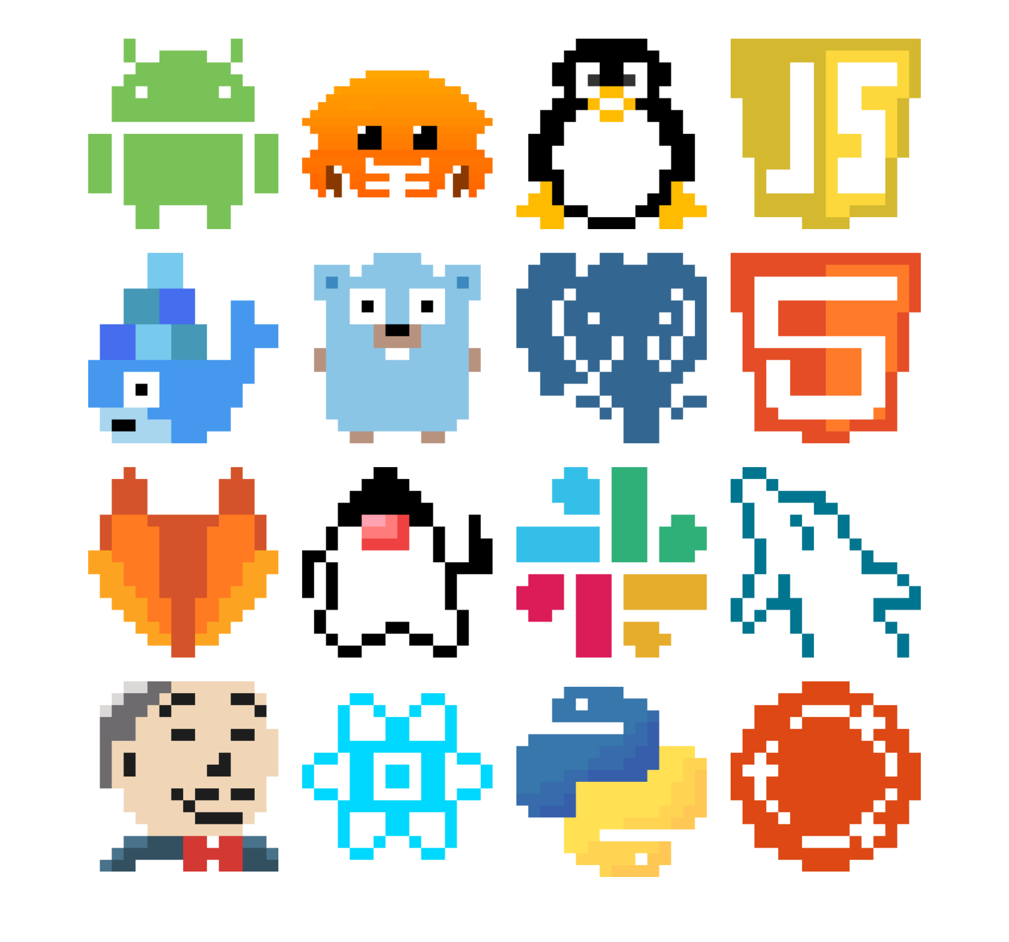 プログラミングマスコットのドット絵を書いた Qiita プログラミングマスコットのドット絵を書いた Qiita