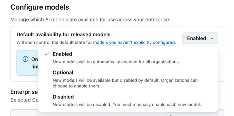 Enabled / Optional / Disabled の3択
