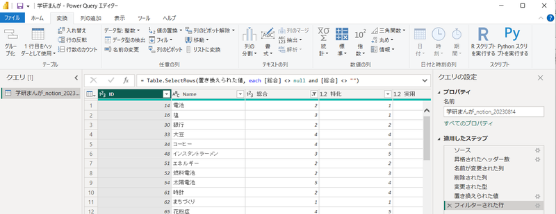 Power Queryで整形したデータ image.png