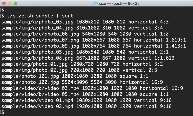 画像や動画ファイルの縦横サイズをリストするシェルスクリプト Qiita 画像や動画ファイルの縦横サイズをリストするシェルスクリプト Qiita