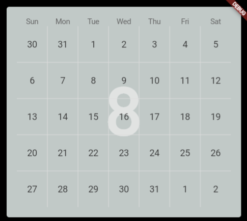 calendar view