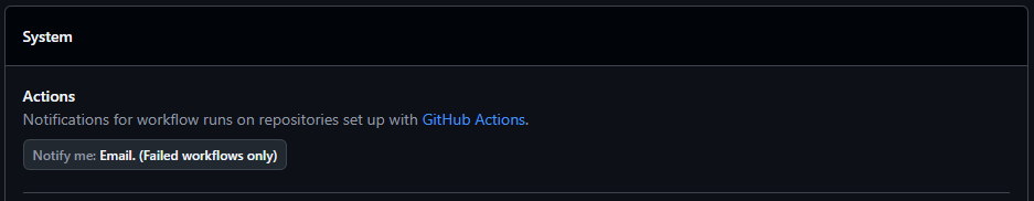 ワークフロー実行の通知設定