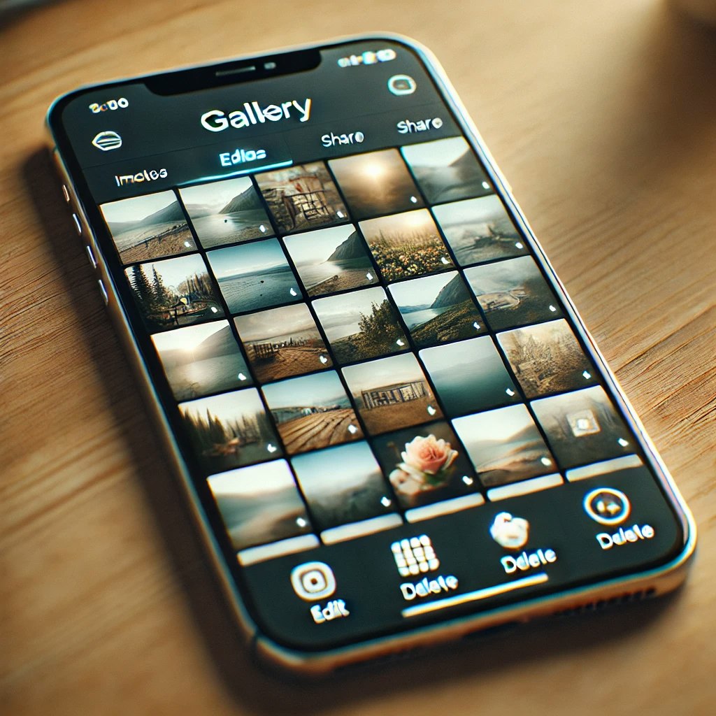 写真アプリのUI例