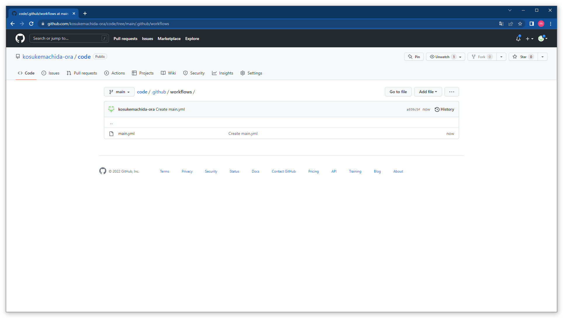 codegithubworkflows at main · kosukemachida-oracode - Google Chrome_2022-9-23_22-18-49vv.png