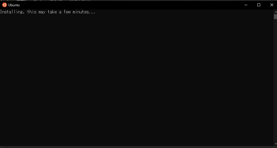 Ubuntuインストール中