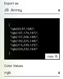 1個目：JavaScriptの配列・RGB