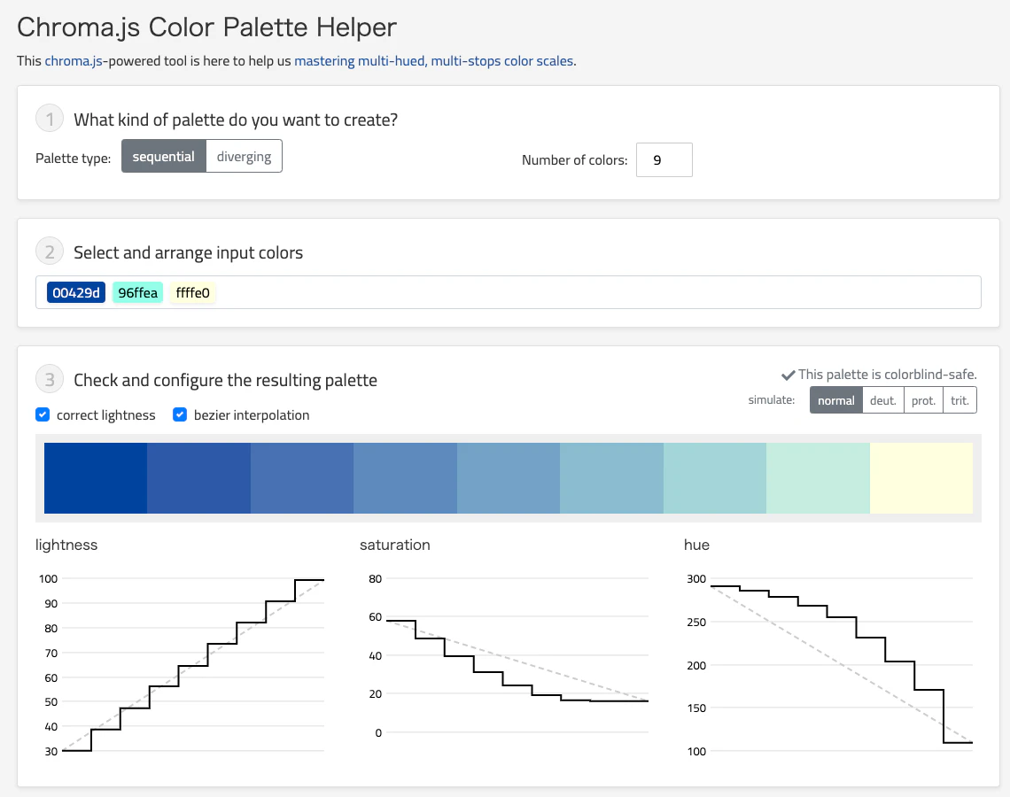 Chroma.js Color Palette Helper のデフォルト