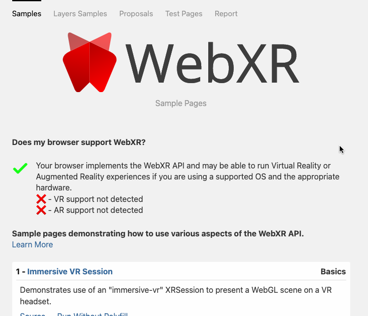 WebXR - Samples