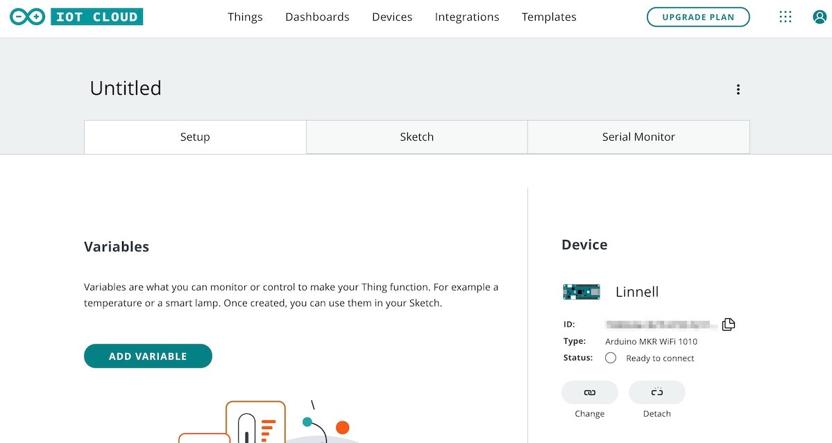 デバイスが登録された状態
