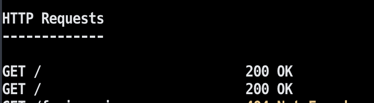 固定のドメイン・サブドメインにアクセスした際のログ