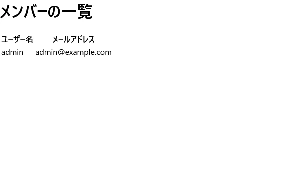 ユーザー一覧の試作1
